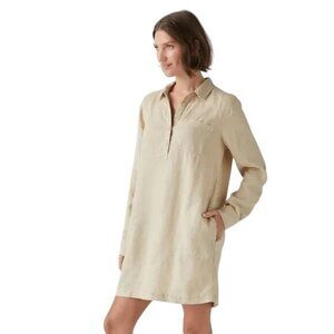 Michael Stars Eleanor Woven Linen Shirt Dress Womens Size M Capsule Beach Boho